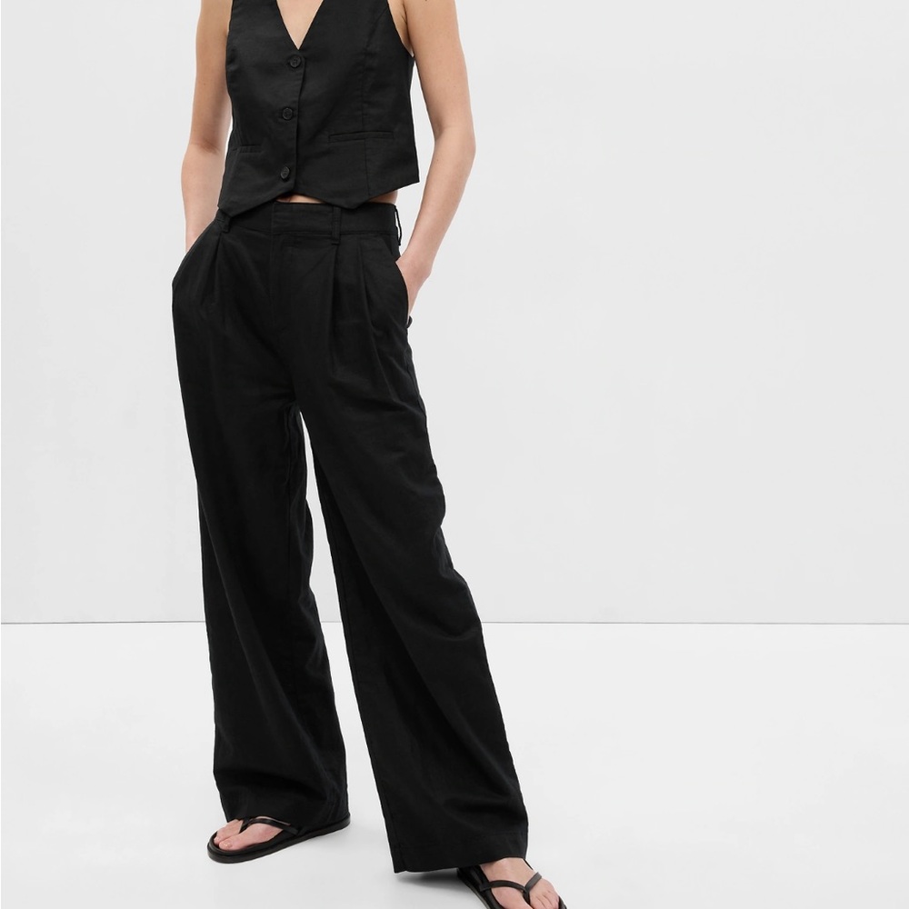 GAP / Linen Trousers / Black / Size 12